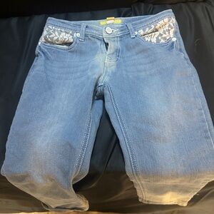 Blue Women's Jeans with Embroidered Detail-Catherine malandrino-size 14-#519